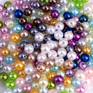 アクリルパール 8mm 穴あり 約40個 ハンドメイド 手芸材料 パーツ 素材 pt-574