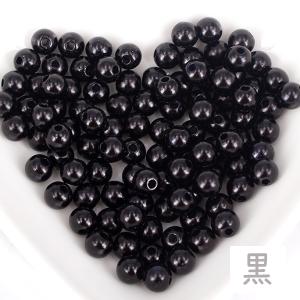 アクリルパール 6mm 穴あり 約100個 ハ...の詳細画像1