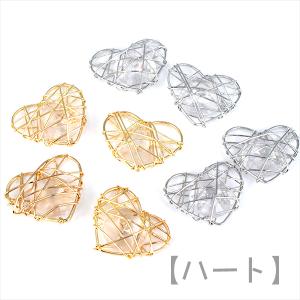 ワイヤーストーン チャーム 8個【ミックス】ハ...の詳細画像1