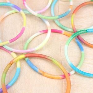 ヘアゴム リングゴム 金具なし 段染め カラフ...の詳細画像2