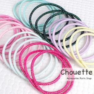 ヘアゴム リングゴム プードル 太ゴム 全8色 パーツ レジン