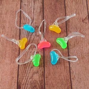 キッズ用 ペイントキャンディパーツの絡まないゴム 5個 ヘア