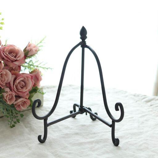 アンティークイーゼル S ブラック（A5横・15〜20cmリース）リーススタンド レシピスタンド 巾...