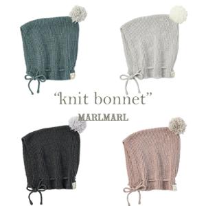 ボンネ | MARLMARL マールマール knitbonnnet ニットボンネ | ニット帽 ポンポン 赤ちゃん 新生児 ベビー キッズ 防寒 出産祝い 誕生日プレゼント 旅行｜baby&kids cheermom