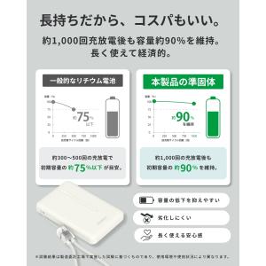 準固体電池 モバイルバッテリー スマホ充電 P...の詳細画像3