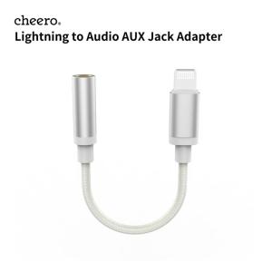 ライトニング AUX 変換 ケーブル iPhone MFi認証 オーディオケーブル チーロ cheero Lightning to 3.5mm Headphone Jack Adapter｜cheeromart