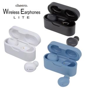 ワイヤレスイヤホン Bluetooth 5.3 iPhone Android 高音質 防水 自動接続 チー ロ cheero Wireless Earphones LITE｜cheeromart