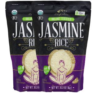 シェフズチョイス オーガニック ジャスミンライス 1kg x 2袋  有機JAS USDA Kosher認証 香り豊か ジャスミン米 Organic Jasmine Rice [JR2]｜chefschoice-japan