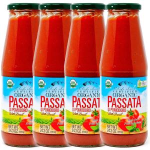 シェフズチョイス オーガニック パッサータトマトソース バジル入り 690g×4本 organic passata sauce tomato sauce [BASIL4]｜chefschoice-japan