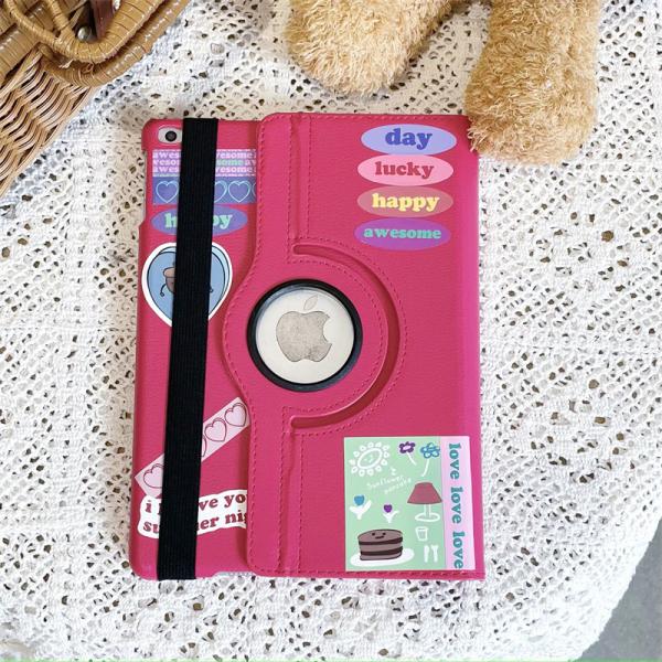iPad ケース ピンク ラベル風 シール風 Pro iPad2022 Air5 mini6 カバー...