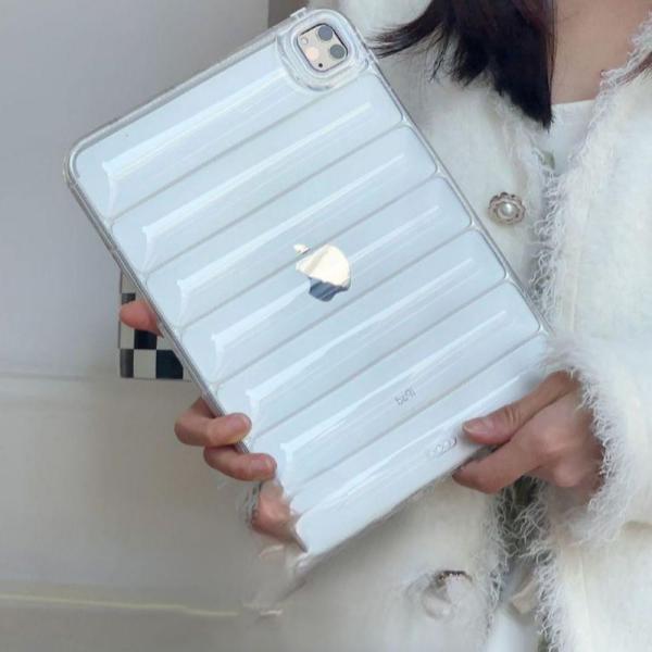 iPad ケース mini Air Pro カバー ダウン風 クリア アイパッド iPadPro i...