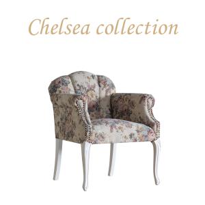 ロココ アームチェア アンティーク ダイニング 姫系 猫脚 6096-18f254 リプロ B 65*60*75｜chelsea-collection