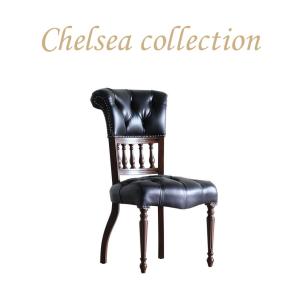 ヴィンセントシリーズ ダイニングチェア ブラックPUレザー 9001-m-5p32b リプロ B 50x50x99｜chelsea-collection