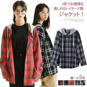 レディース チェック シャツ ジャケット レディースパーカー の商品一覧 トップス ファッション 通販 Yahoo ショッピング