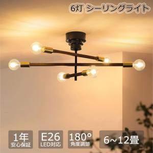 照明器具 おしゃれ ブラック 6灯 インテリア モダン シーリング