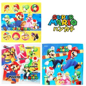 ハンカチ スーパー マリオ ニンテンドウ 男の子 女の子 グッズ キッズ キャラクタ ルイージ クッパ ピー｜chericoshop