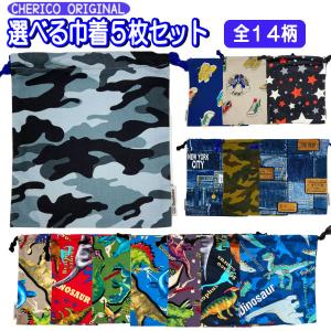 スケーター マチ付巾着 恐竜 ダイナソー 巾着袋 20×20cm ハッピー
