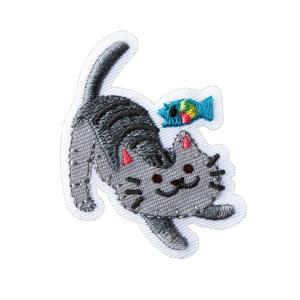 アイロン ワッペン 猫 ねこ はちわれ さばと...の詳細画像3