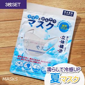 冷感 マスク 濡らす 立体 3枚 速乾 夏 男女兼用 マスク 女性 大人 シンプル ひんやり 冷たい クール 接触冷感｜cherie-box
