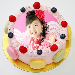 写真ケーキ マカロン デコレーション 写真ケーキ チョコクリーム 写真ケーキ イチゴクリーム 7号 Prettyfunnyballoons Com