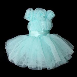 セレブなオーダーメイド犬服ミントブルードレス : オーダーメイド