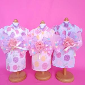 オーダーメイド犬服【数量限定】犬の絞り浴衣しずく紫月有松絞り