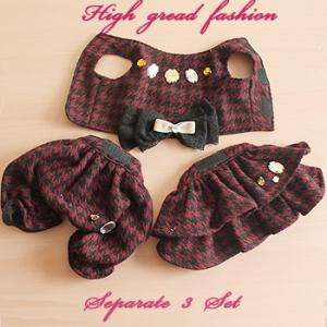 オーダーメイド犬服のスイーティ千鳥格子ピンク : オーダーメイド