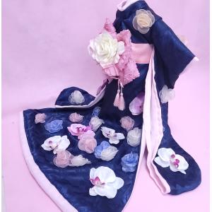 オーダーメイド犬服の着物大振袖ー藤ものがたりお引きずり : オーダー