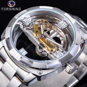 腕時計 メンズウォッチ 自動巻き 機械式 スケルトン ステンレスバンド