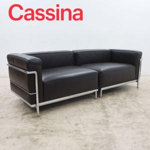 展示品 Cassina カッシーナ LC3 3 FAUTEUIL GRAND CONFORT, Meridienne 2Pソファ/2人掛けソファ レザー/革