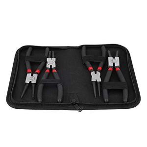 Duokon 4個 7インチ クロムバナジウム鋼サークリッププライヤー、