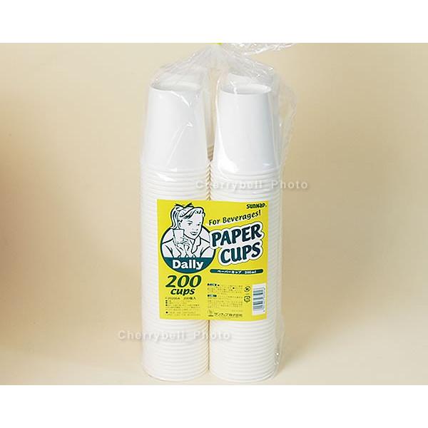 熱いもの冷たいもの兼用の紙コップ 200カップ