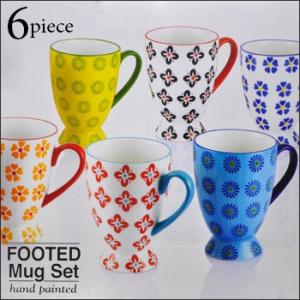 マグカップ 6ピースセット ハンドメイドペイント アメリカハウスウェア