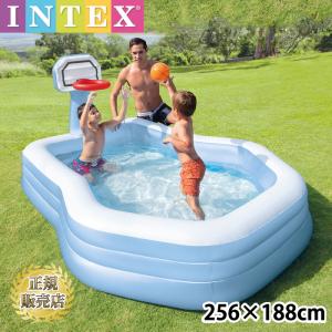 【処分特価】ビニールプール インテックス キッズプール 子供用プール INTEX シューティング すべり台 シャワー ボール付 水あそび レジャープール 家庭用プ｜cherrybell