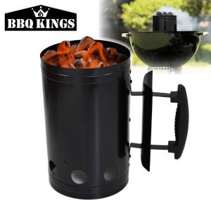 【在庫一掃】BBQKINGS BBQ スターター  バーベキュー ツール 道具 キャンプグッズ 火おこし 黒 ブラック バーベキューキングス  グリル｜cherrybell