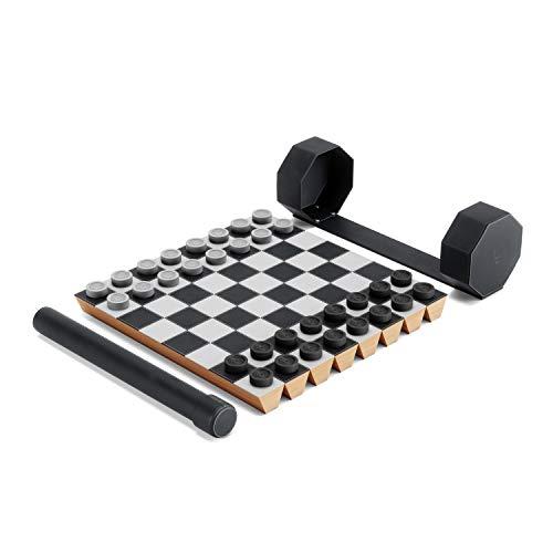 umbra チェス 木製 折り畳み コンパクト モノクロ シンプル ゲーム ボードゲーム おもちゃ ...