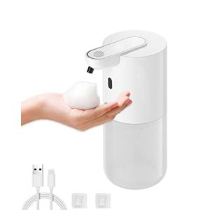 ソープディスペンサー 自動 泡 壁掛け 400mL ハンドソープディスペンサー 吐出量4段階調整 充電式 オートディスペンサー 防水 キッチン 洗面所｜cherrype