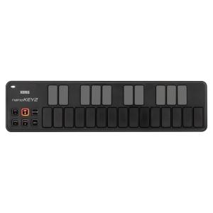 KORG 定番 USB MIDIキーボード nanoKEY2 BK ブラック 音楽制作 DTM コンパクト設計で持ち運びに最適 すぐに始められるソフト｜cherrype