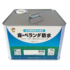 ロックペイント 水性床用ツヤ消し塗料 床・ベランダ防水(ツヤなし) 9Kg H82-0319-61 グレー｜cherrype