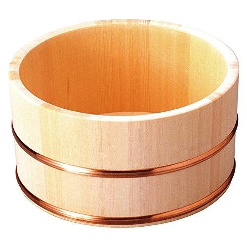 ヤマコー 洗面器 ひのき湯桶(銅タガ/丸型)