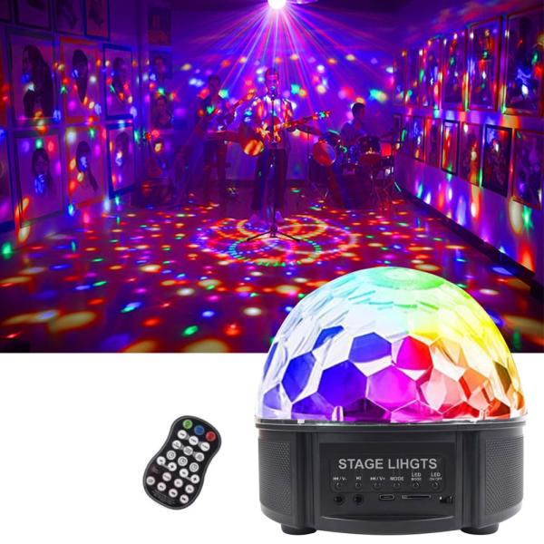 CHINLY 舞台照明 ステージライト ミラーボール RGB多色変化 音声制御 回転ライト 水晶魔球...