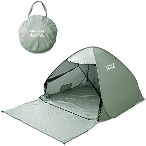 ENDLESS-BASS テント ワンタッチ 幅250 3-4人用 ポップアップテント サンシェード...