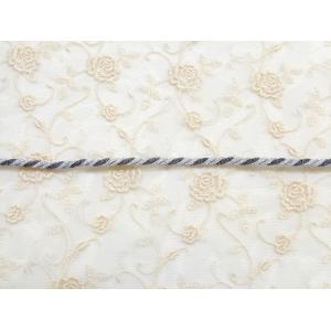 Ptcd15 オシドリねじりコード シルバー＆グレー系（4mm）