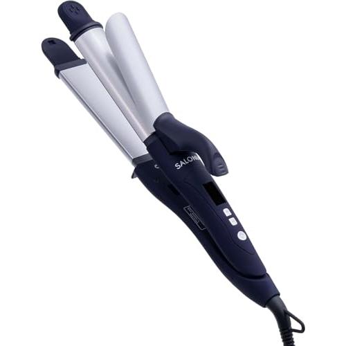 サロニア 2WAY ストレート カール ヘアアイロン コテ 32mm SL-002ANV ネイビー