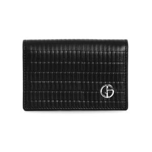 ジョルジオアルマーニ GIORGIO ARMANI メンズ 名刺入れ（カードケース） ブラック BUSINESS CARD YGM744 YRF6J 80001 BLACK｜chgardens