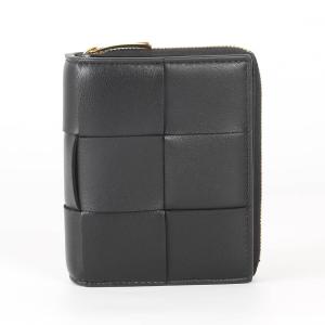 BOTTEGA VENETA ボッテガ・ヴェネタ ボッテガヴェネタ ボッテガベネタロングウォレット フラップ式二つ折り長財布 二つ折り財布折財布さいふサイフ小銭入れ有ブラック黒色イントレチャートレザー本革牛革横幅19高10マチ2.5イタリア製メンズ男性用紳士 ボッテガヴェネタ BOTTEGA VENETA マネークリップ付き 二つ折り財布 札
