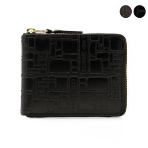 コムデギャルソン COMME DES GARCONS レディース メンズ 二つ折り財布 EMBOSSED LOGOTYPE FULL ZIP AROUND WALLET エンボス ロゴタイプ SA7100EL｜chgardens