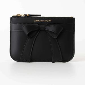 コムデギャルソン リボン 財布 ブラック 黒 COMME des GARCONS コムデギャルソン DES 財布 ラウンド