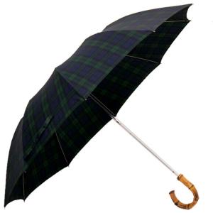 フォックスアンブレラズ FOX UMBRELLAS 傘 メンズ レディース 折りたたみ傘 ブラックウォッチ WHANGEE CROOK HANDLE TEL4 BLACK WATCH TARTAN｜chgardens