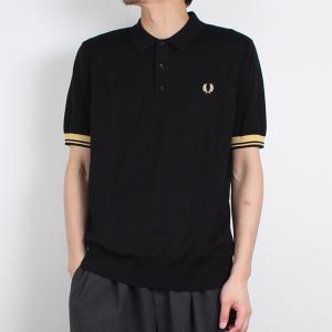STONE ISLAND（ストーン アイランド） 長袖ニットポロシャツ ブラック